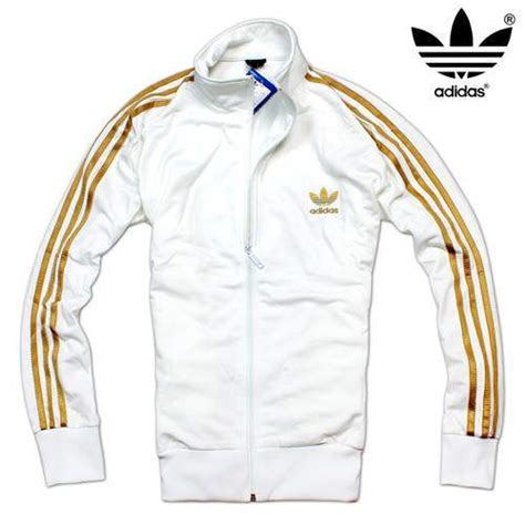 adidas weiß gold jacke|adidas Originals borg jacket in off white with gold logo .